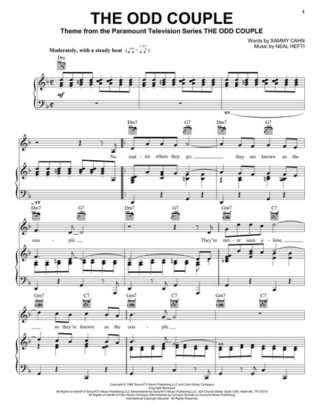 theme song from the odd couple|(By Sammy Cahn and Neal Hefti) .